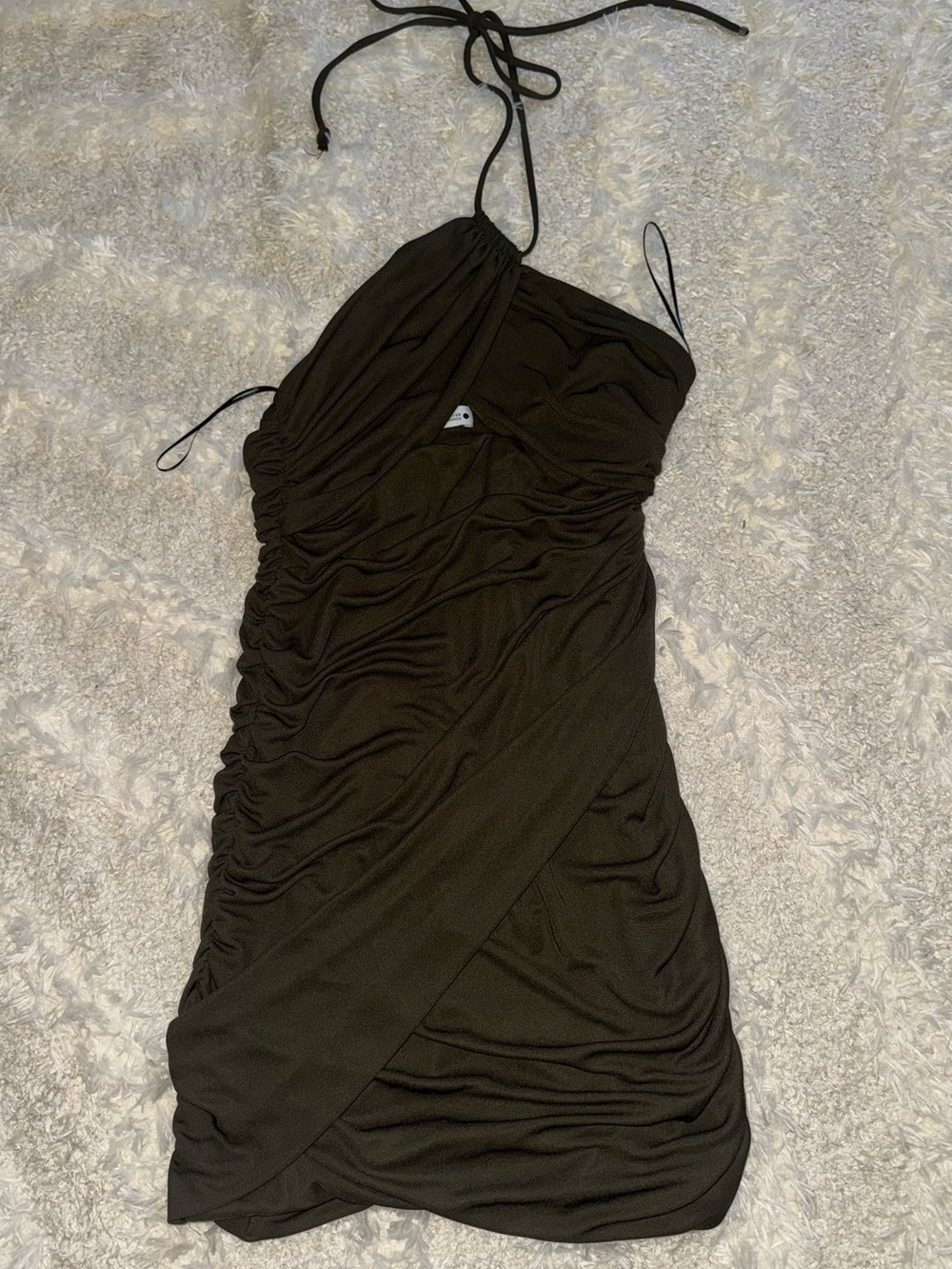 Zara Dark Green Halter Mini Dress